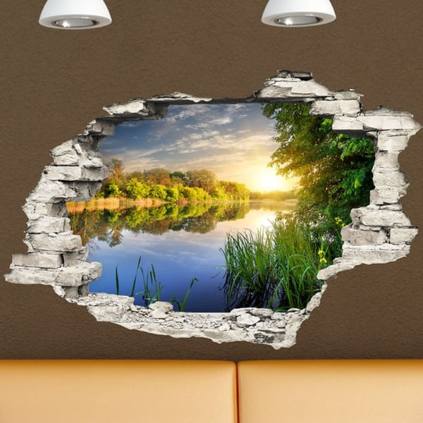 Samolepka na stenu Ambiance Jazero, 60 × 90 cm-image-1