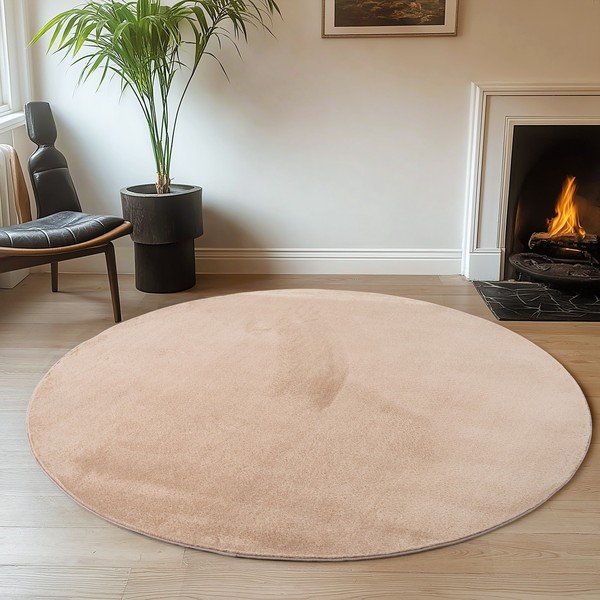 Béžový prateľný okrúhly koberec ø 80 cm Joy – Ayyildiz Carpets-image-1