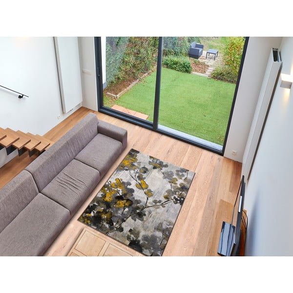 Žlto-šedý koberec Universal Bukit Mustard, 120 x 170 cm-image-1