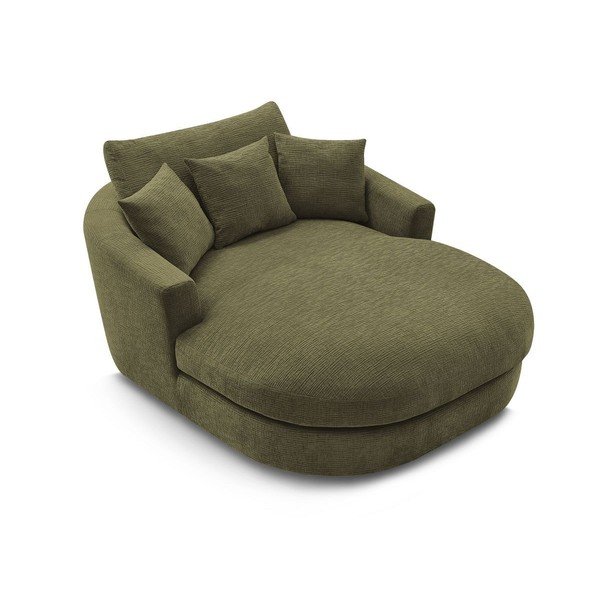 Zelené ženilkové kreslo Belem – Bobochic Paris-image-4