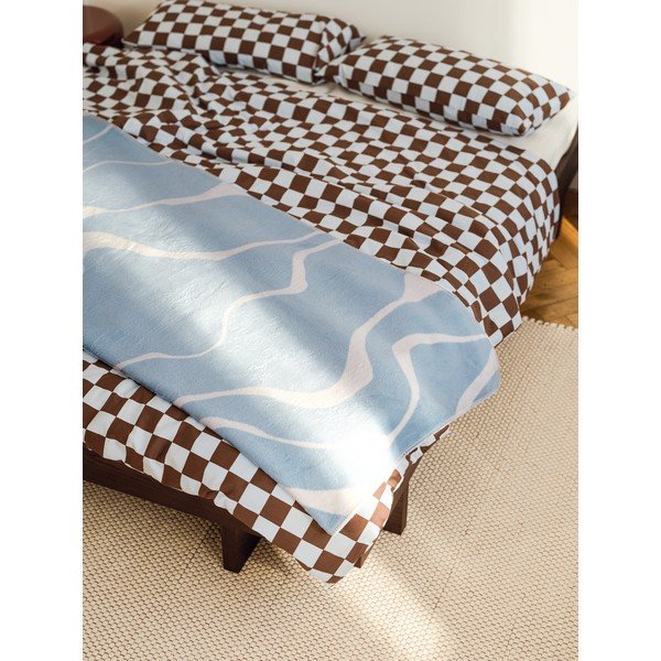 Modrá/krémovobiela deka 150x200 cm Felu – noo.ma-image-2
