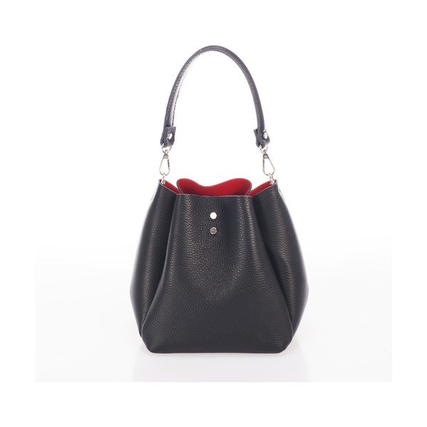 Čierna kožená kabelka Giorgio Costa Acca-image-1