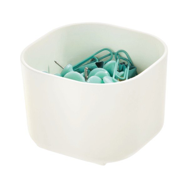 Biely úložný box iDesign Eco Bin, 9,14 x 9,14 cm-image-1