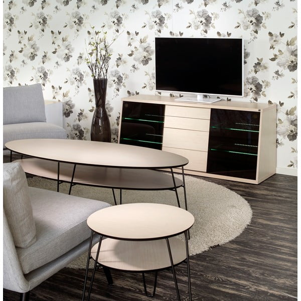 TV komoda Flow, čierna-image-1