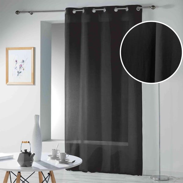 Čierna záclona 140x280 cm Telma – douceur d'intérieur-image-3