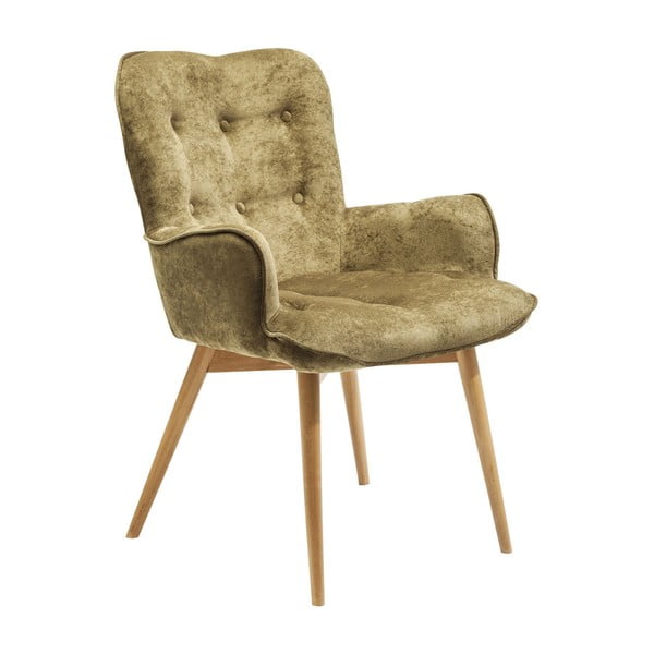Olivovozelená stolička s opierkami Kare Design Angel Wings Olive Green
