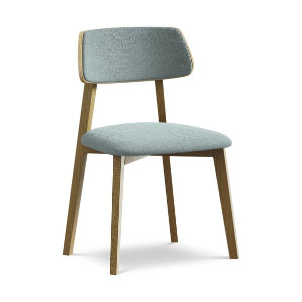 Modrá jedálenská stolička z masívneho dreva Niu – Makamii