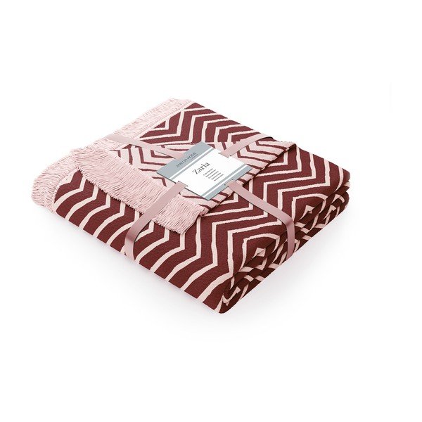 Ružovo-fialová deka s prímesou bavlny AmeliaHome Twisty, 150 x 200 cm-image-2