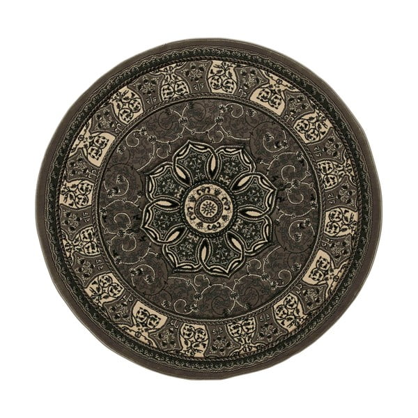 Tmavosivý okrúhly koberec ø 150 cm Heritage – Think Rugs