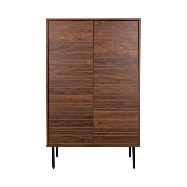 Hnedá skrinka v dekore orecha 80x130x40 cm Stripes – White Label