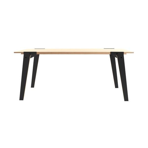 Čierny jedálenský/pracovný stôl rform Switch, doska 200 x 90 cm