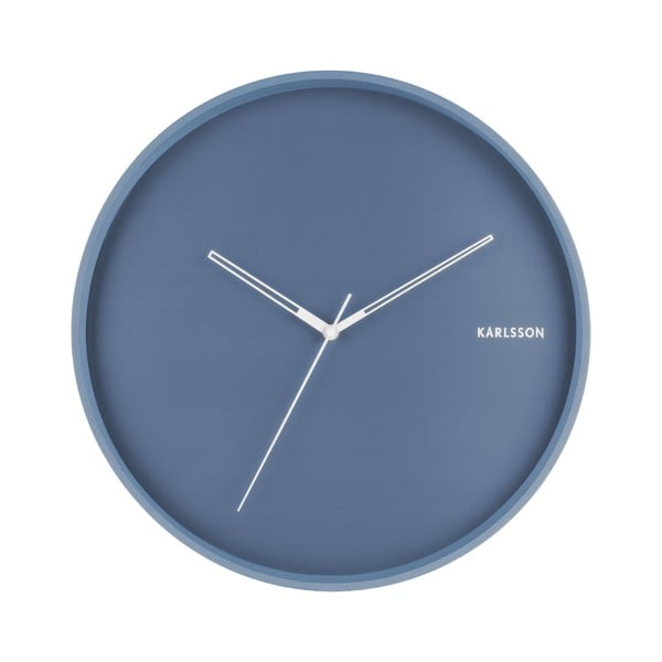 Modré nástenné hodiny Karlsson Hue, ø 40 cm