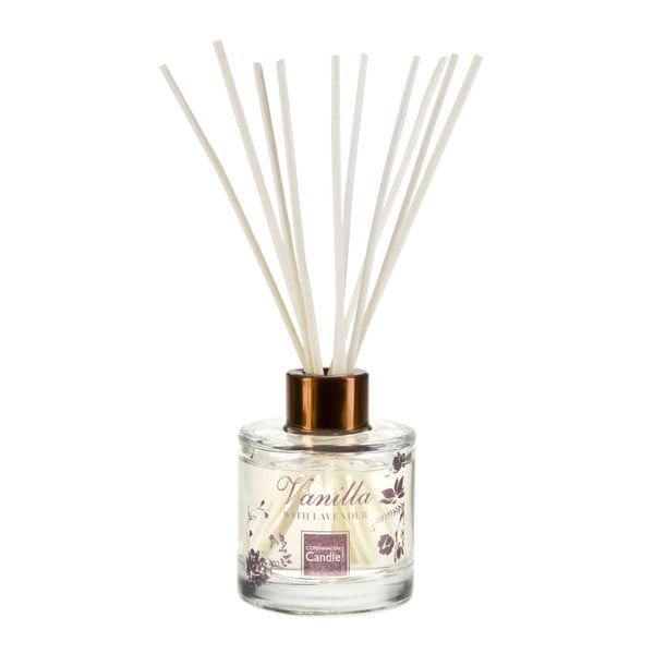 Aromatický difuzér s vôňou vanilky a levandule Copenhagen Candles Reed, 100 ml