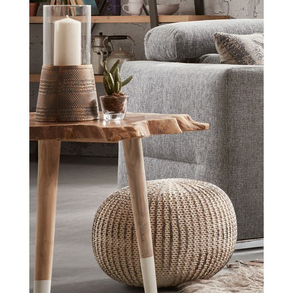 Sivý sedací puf Kave Home Shore-image-1