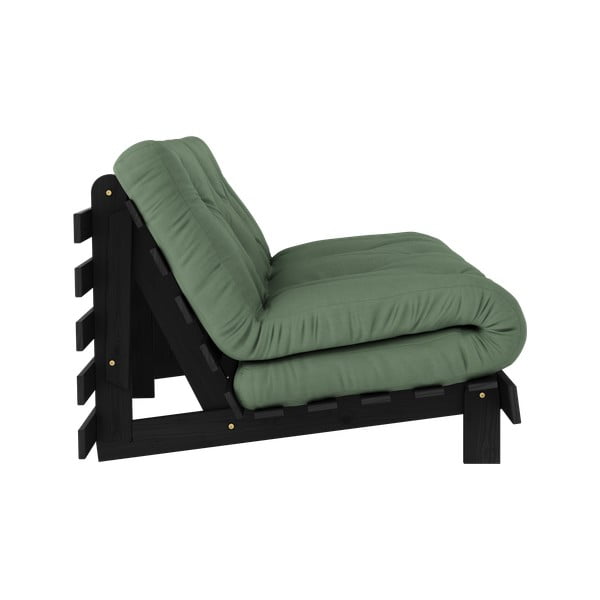 Zelená rozkladacia pohovka 160 cm Roots Black Night – Karup Design-image-4