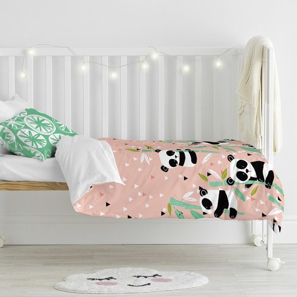 Detské bavlnené obliečky Moshi Moshi Panda Garden, 115 × 145 cm-image-1
