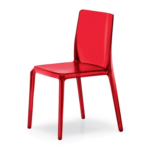 Červená stolička Pedrali Blitz
