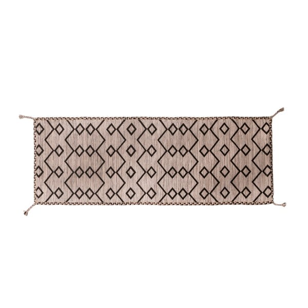 Hnedý ručne tkaný behúň Navaei & Co Kilim Ethnic 103, 180 x 60 cm