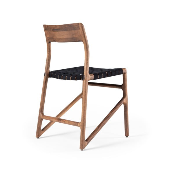 Čierna/hnedá jedálenská stolička Fawn – Gazzda-image-4