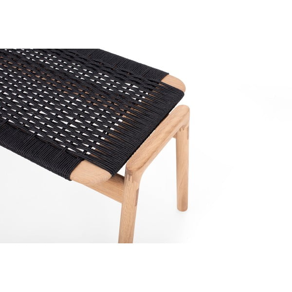 Čierna/v prírodnej farbe lavica Klupa – Gazzda-image-4
