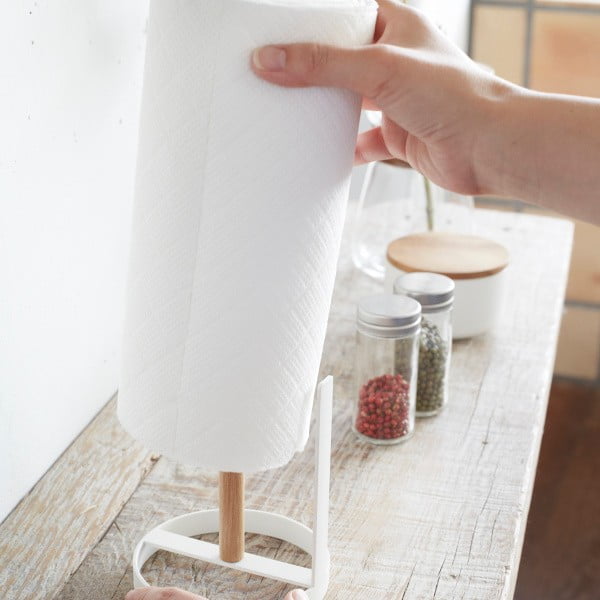 Biely stojan na kuchynské papierové utierky YAMAZAKI Tosca-image-2