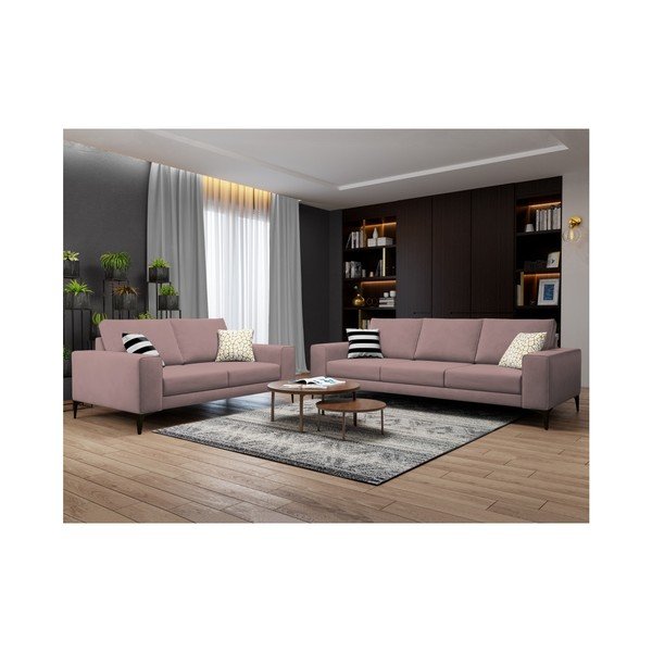 Púdrovoružová pohovka Cosmopolitan Design Lugano, 239 cm-image-3