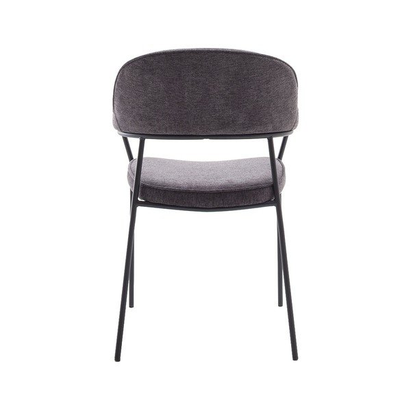 Tmavosivá jedálenská stolička s podrúčkami Kindersley – Unique Furniture-image-4