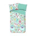 Bavlnené detské obliečky na jednolôžko v mentolovej farbe 140x200 cm Fantastic – Good Morning