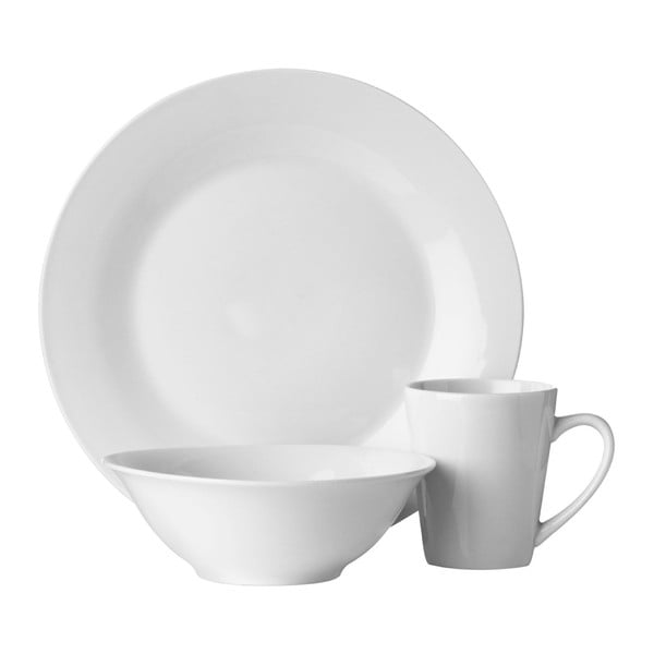 Set 12 kusov porcelánového riadu Premier Housewares White Porcelain