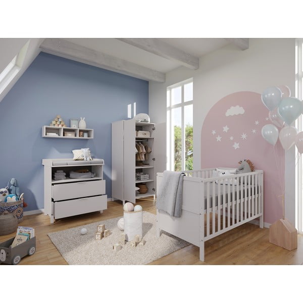 Krémová detská šatníková skriňa 89x180x54 cm Alkmaar – Germania-image-4