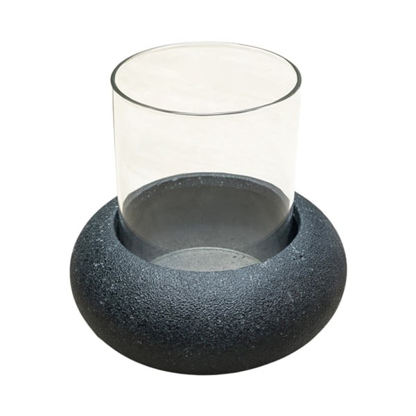 Svietnik na čajovú sviečku zo skla a betónu Jango – Paju Design