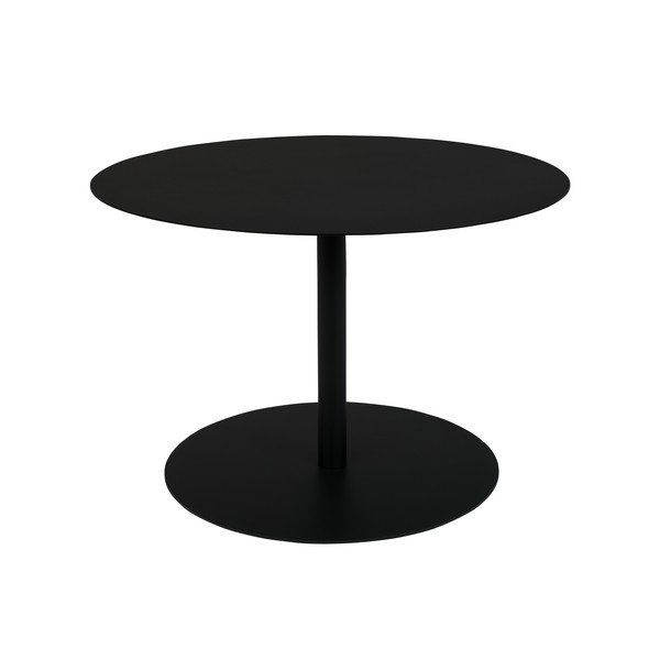 Čierny kovový okrúhly konferenčný stolík ø 60 cm Snow – Zuiver