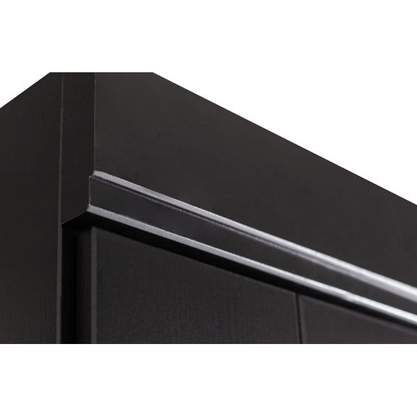 Čierna šatníková skriňa z borovicového dreva 94x195 cm Connect - WOOOD-image-1