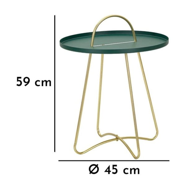 Kovový okrúhly odkladací stolík ø 45 cm Grent – ​​Mauro Ferretti-image-4