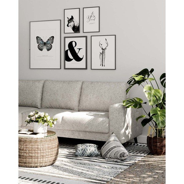 Krémovobiela rohová pohovka (variabilná) Fynn – Ghado-image-1