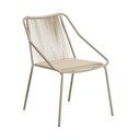 Krémovobiela/taupe záhradná stolička Zivia – Kave Home