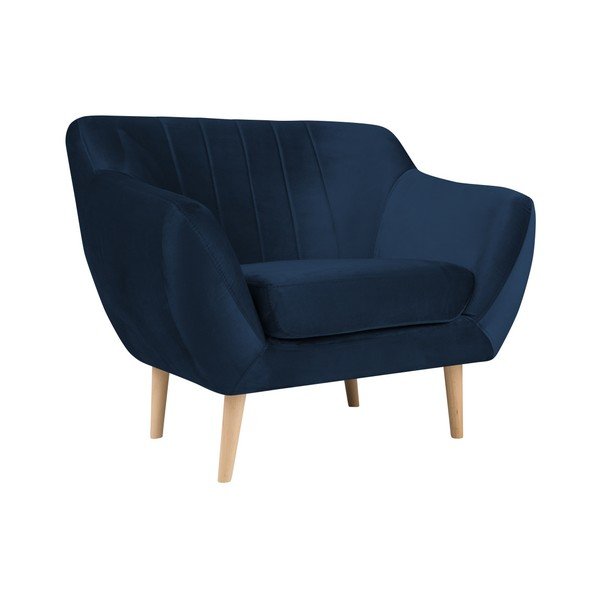 Tmavomodré kreslo Mazzini Sofas Benito-image-1