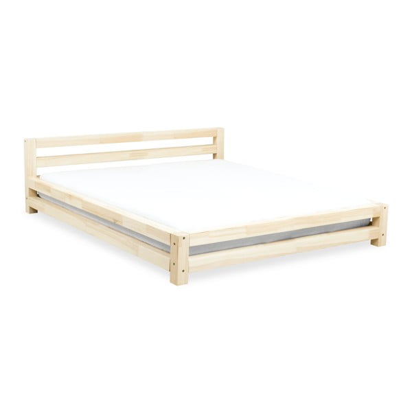 Dvojlôžková lakovaná posteľ z borovicového dreva Benlemi Double, 160 × 200 cm