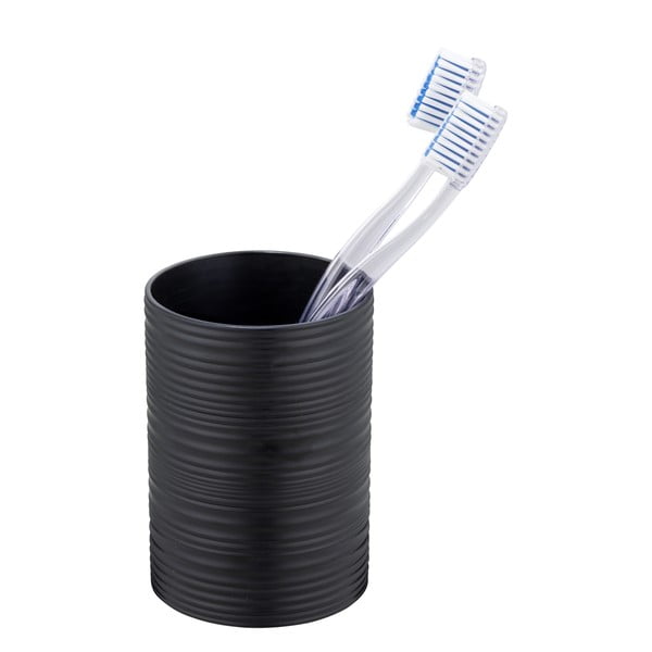 Čierny plastový téglik na zubné kefky Lyon – Allstar-image-1