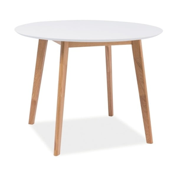 Jedálenský stôl s bielou doskou Signal Mosso, ⌀ 75 cm