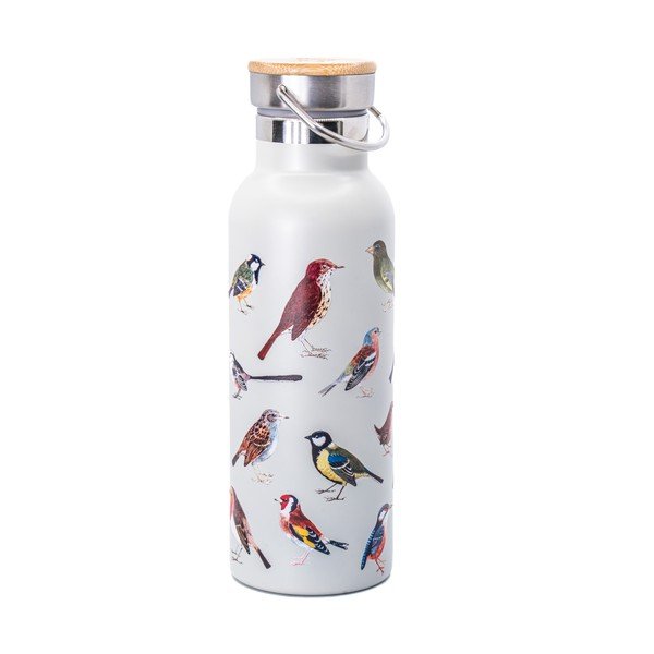 Biela cestovná antikoro fľaša 425 ml Vintage Birds – Sass & Belle