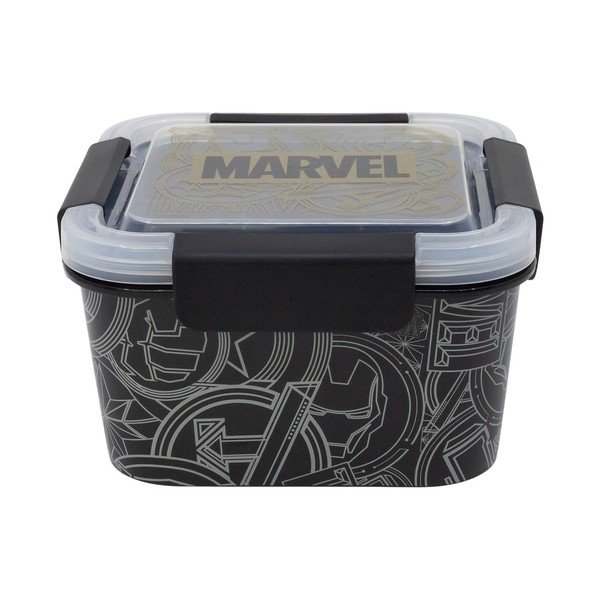 Čierny plastový detský desiatový box Marvel – STOR-image-2