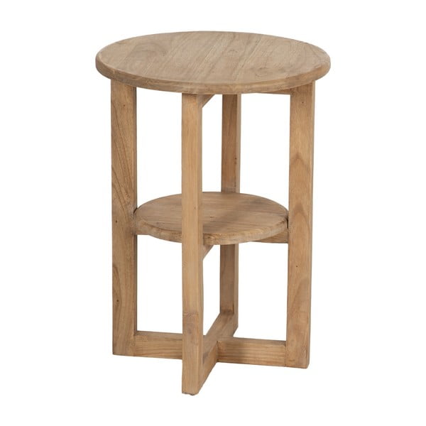 Okrúhly odkladací stolík z masívu mindi ø 40 cm Dala – Ixia