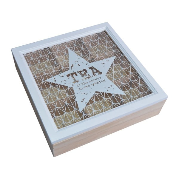 Úložný box na čaj Ewax Tea Star, 24 × 6 cm