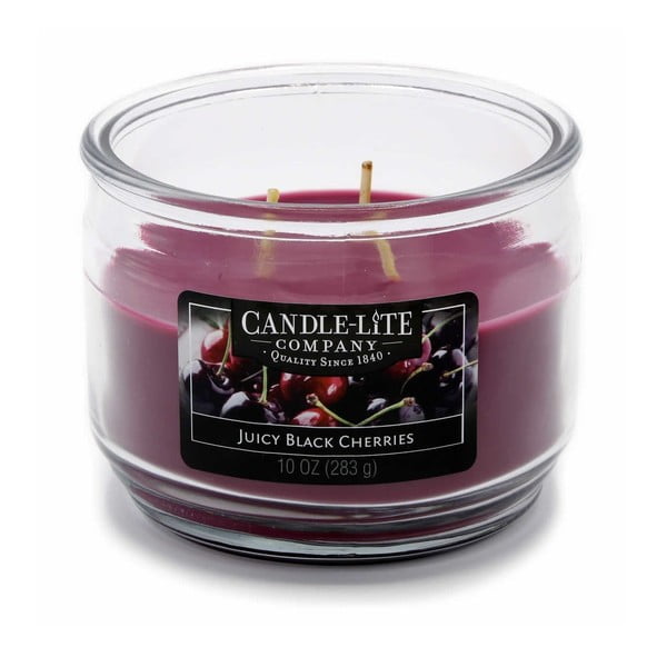 Vonná sviečka v skle s vôňou čiernej čerešne Candle-Lite, doba horenia až 40 hodín