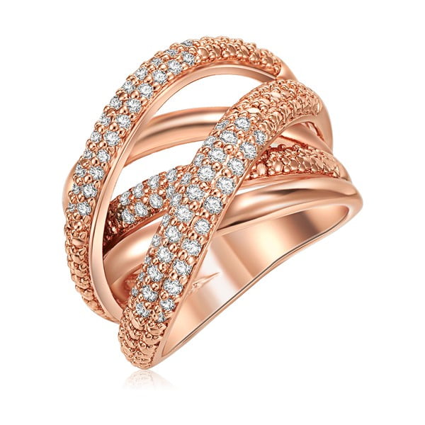 Dámsky prsteň vo farbe ružového zlata Runaway Barbara, 56