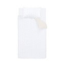 Biele/béžové bavlnené detské obliečky na jednolôžko 135x200 cm Mini Star & Stripes – Bianca