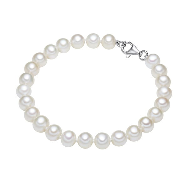 Perlový náramok Helia, dĺžka 17 cm, biele perly