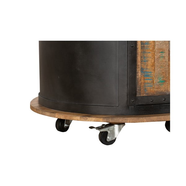 Čierna kovová vinotéka na 9 fliaš, 60x155 cm Luni – Interia Home & Living-image-4