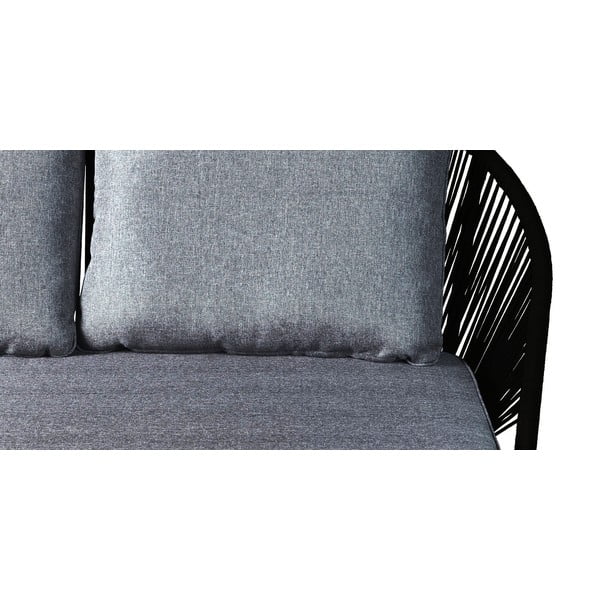 Čierna trojmiestna záhradná pohovka Bonami Selection North-image-4